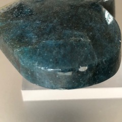 ブルーカルサイトハート型+台座の画像