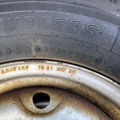 145R12 ホイール付きスタッドレス　トーヨータイヤの画像