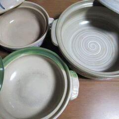 土鍋色んなサイズ3点セットの画像