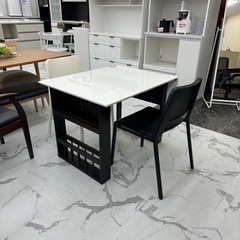 伸長式ダイニングセットテーブル＋チェア２つ🌸120cmと92cmに変わります！の画像