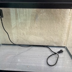 GEX 60センチ枠付きガラス水槽　2台セット　上部フィルターの画像