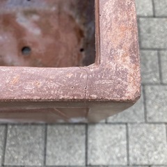 スクエア型ファイバークレイ鉢　テラコッタ風の画像