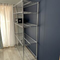 美品　メタルラック2セット　シェルフ約120×45×176の画像