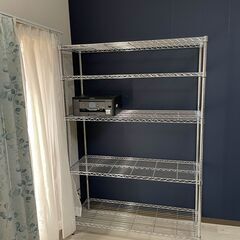 美品　メタルラック2セット　シェルフ約120×45×176の画像