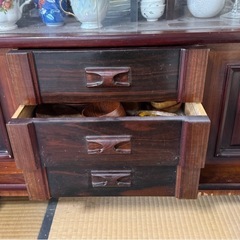 昭和レトロ　サイドボード　食器棚の画像
