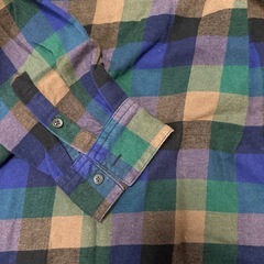 （UNIQLO）フランネルチェックスキッパーシャツ（長袖） チェック柄 Lサイズの画像