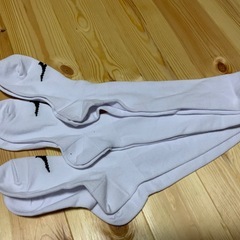 新品未使用　ミズノ　野球ソックス　21~24cm　3足セット　ホワイト　ジュニアの画像