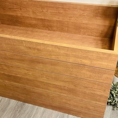 2528.業務用のラック特大サイズ（キャスター付き）  木目調ケース 棚　以下検索ワード ニトリ IKEA ナフコ コーナン Francfrancなのが好きな方に！ の画像