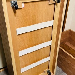 2528.業務用のラック特大サイズ（キャスター付き）  木目調ケース 棚　以下検索ワード ニトリ IKEA ナフコ コーナン Francfrancなのが好きな方に！ の画像