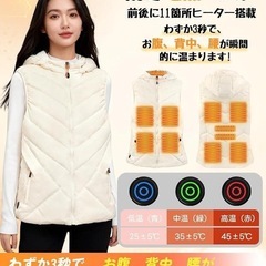 【新品未使用】電熱ベスト Mサイズ レディース 発熱ベスト 加熱服 ヒーター防寒着　11箇所発熱の画像