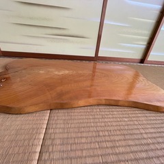 ①一枚板　ローテーブル天板　天然木　無垢材　座卓　花台　飾り台93×52×3cmの画像