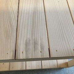 K2511-028　木製フリーラック 2段 キャスター付き キズ汚れ有りの画像