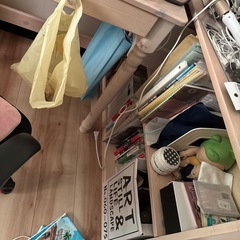 組み替えデスク アンティーク ビンクホワイト 学習机の画像