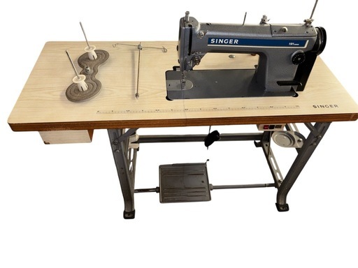 【最終値下げ‼️動作確認済】SINGER 工業用ミシン 191D300A テーブル・モーター付 裁縫 店舗用