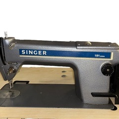 【動作確認済】SINGER 工業用ミシン 191D300A テーブル・モーター付 裁縫 店舗用の画像