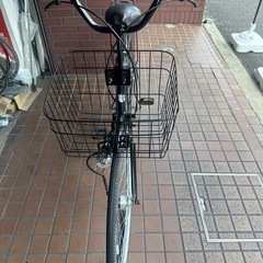 27インチ　LEDオートライト付き　パンクタイヤ 一本フレーム　　ブラックの画像