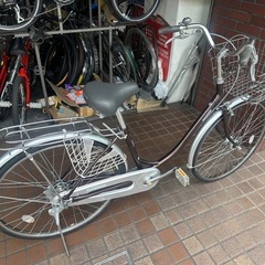 26インチ　BRIDGESTONE　点灯虫　跨ぎやすいU型フレーム　ブラウンの画像