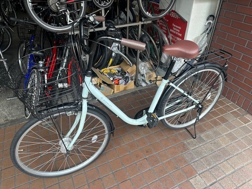 26インチ　内装３段変速　LEDオートライト付き　ライトグレー