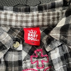 【BABYDOLL】120cm＆S チェックシャツ 2着セット 親子コーデ バラ売り可の画像