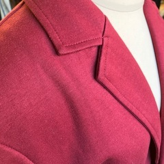 K2511-036 liberte riche ジャケット Lサイズ ワインレッド 毛玉ありの画像