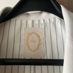 レディース　ホワイトロングコートの画像