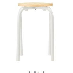 無印　スチールパイプスタッキングスツールの画像