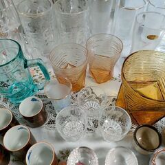 【晩酌セット】グラス等50点以上まとめ売り　ウイスキーグラス　ビールジョッキ　おちょこの画像