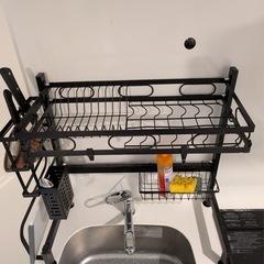 水切りラック 2段 シンク上　美品の画像