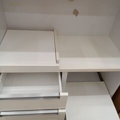 リユースのサカイ栃木店★ジモティ割あり★  食器棚 ホワイト W89×D41×H180 クリーニング済み TC11419の画像