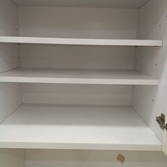 リユースのサカイ栃木店★ジモティ割あり★  食器棚 ホワイト W89×D41×H180 クリーニング済み TC11419の画像