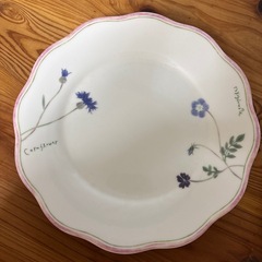 取引決まりました　ケーキ皿　花柄の画像