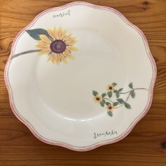 取引決まりました　ケーキ皿　花柄の画像