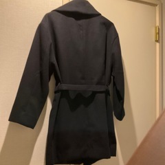 交渉中 レディース黒ガウンコート　ハーフ丈の画像