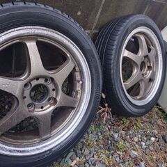 🔶11月10日まで受付ます。🔶短期出品！軽自動車用！アルミホイル165.55.15サマータイヤ！ブロンス！の画像