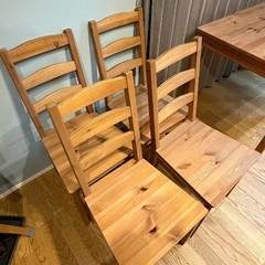 IKEA JOKKMOKK ヨックモック テーブル＆チェア4脚, アンティークステインの画像