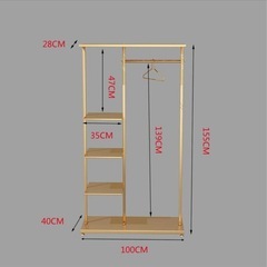 ゴールドハンガーラックの画像