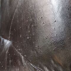 黒合皮　2人掛けソファー　の画像