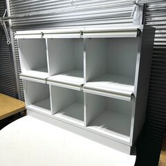 店頭引き渡し 中古 ディスプレイラック コレクションラック 棚 チェスト 家具Ａの画像