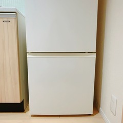 【11/16までの引取】AQUA 2ドア 冷蔵庫 184L ミルク AQR-18D-Wの画像