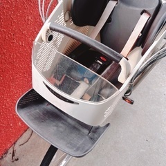 (バッテリー無し)電動アシスト自転車 チャイルドシート付き ブラウンの画像