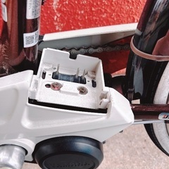 (バッテリー無し)電動アシスト自転車 チャイルドシート付き ブラウンの画像