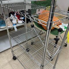 J3153　【リユースのサカイ柏店】　キャスター付　4段メタルラック　棚　の画像