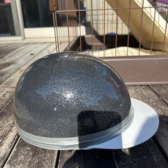 コルク半ヘルメット　黒ラメの画像