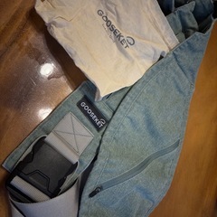 （決まりました）Gooseket 抱っこ紐　ミント【ユーズド】の画像