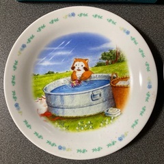 ☆未使用品 絵皿 2枚セット 世界名作劇場 あらいぐまラスカル、フランダースの犬の画像