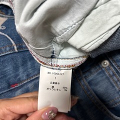 EGOIST デニム　ダークブルー　前ボタン　スキニー　サイズ1 デニムパンツの画像