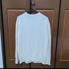 GUセーターホワイトメンズの画像