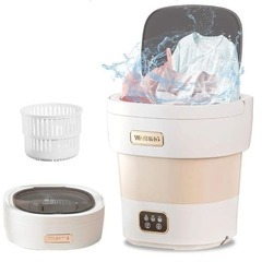 小型洗濯機 折りたたみ式 ミニ洗濯機 バケツ式 ポータブル 手動 脱水機能付きの画像