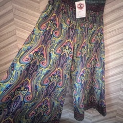 ⚠値下げ‼️【新品】サイケ柄のワイドパンツの画像