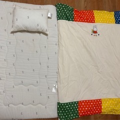 幼児ベビーお昼寝布団、掛け布団、枕セットの画像